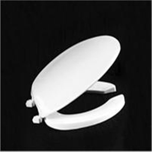 Centoco Crane White Elongated Premium Plastic Toilet Seat With Open front CE61759